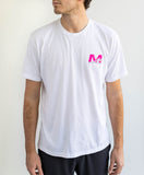 Signature Crew Neck Tee - White/Pink